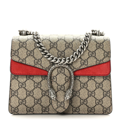 Gucci GG Supreme Monogram Mini Dionysus Shoulder Bag Hibiscus Red 1 of 9