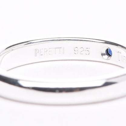 Tiffany Sterling Silver Blue Sapphire Stacking Ring 46 3.75 5 of 5