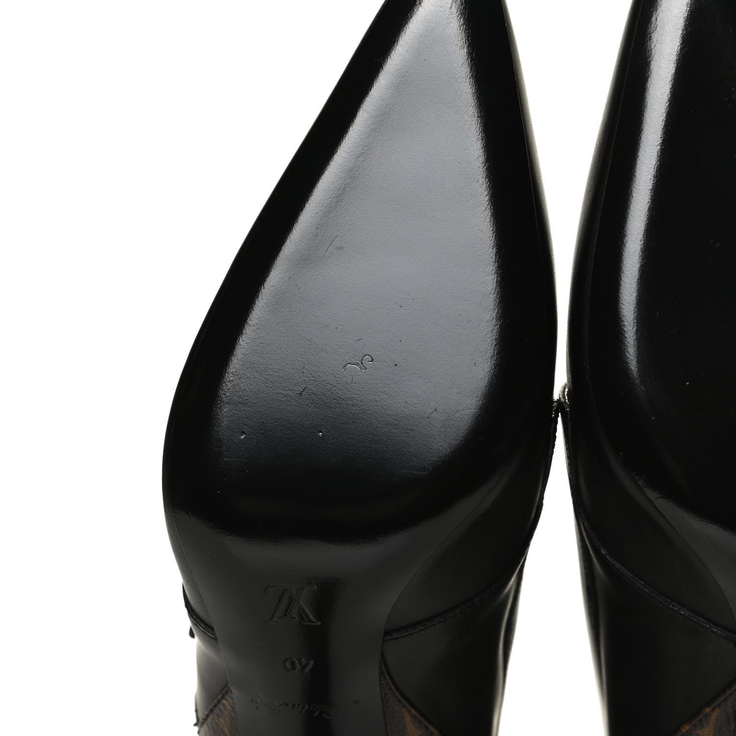 Louis Vuitton Calfskin Monogram Janet Ankle Boots 40 Black 6 of 10