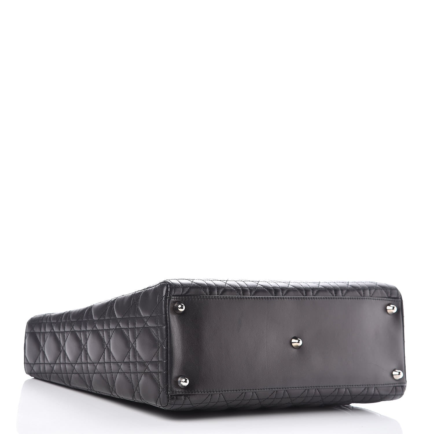 Christian Dior Lambskin Cannage Large Lady Dior Black 4 of 12