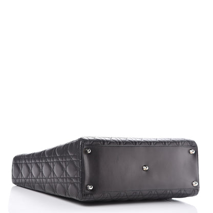 Christian Dior Lambskin Cannage Large Lady Dior Black 4 of 12