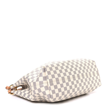 Louis Vuitton Damier Azur Graceful MM Rose Ballerine 4 of 10