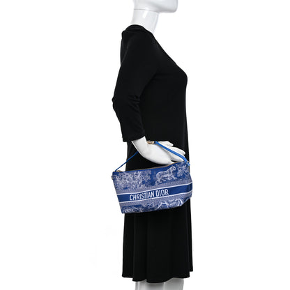 Christian Dior Technical Fabric Toile De Jouy DiorTravel Nomad Pouch Fluorescent Blue 2 of 11
