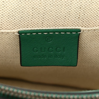 Gucci Moon Calfskin Web Medium Dionysus Bamboo Top Handle Bag Emerald Blue Hibiscus Red 6 of 11