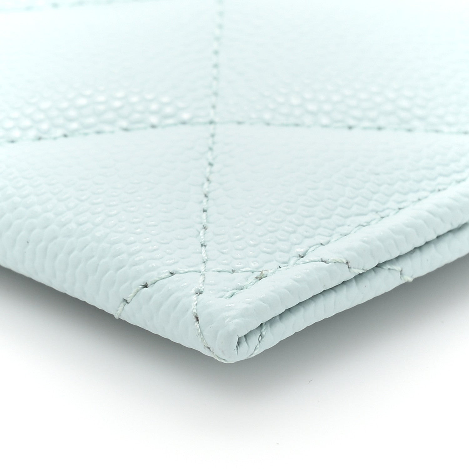 Chanel Caviar Quilted Card Holder Light Blue 9 of 11
