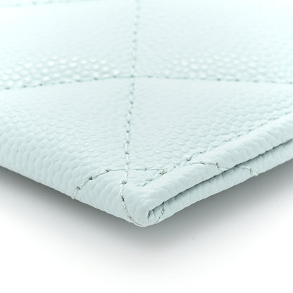 Chanel Caviar Quilted Card Holder Light Blue 9 of 11