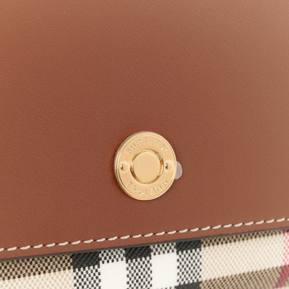 Burberry Grainy Calfskin Vintage Check Small Folding Wallet Archive Beige Tan 9 of 10