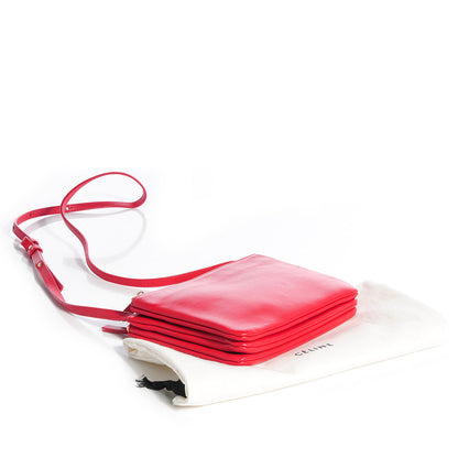 Celine Lambskin Small Trio Crossbody Bag Vermillion 4 of 8