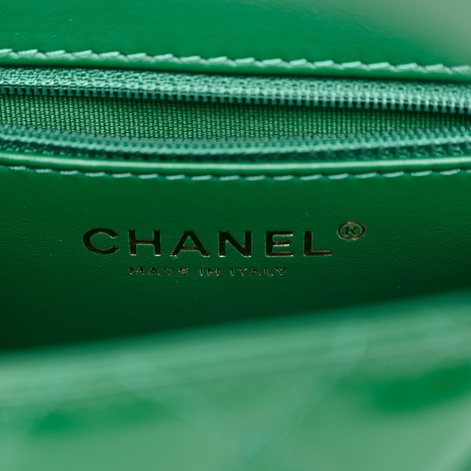 Chanel Shiny Aged Calfskin Quilted Nano Kelly Shopper Green 7 of 14