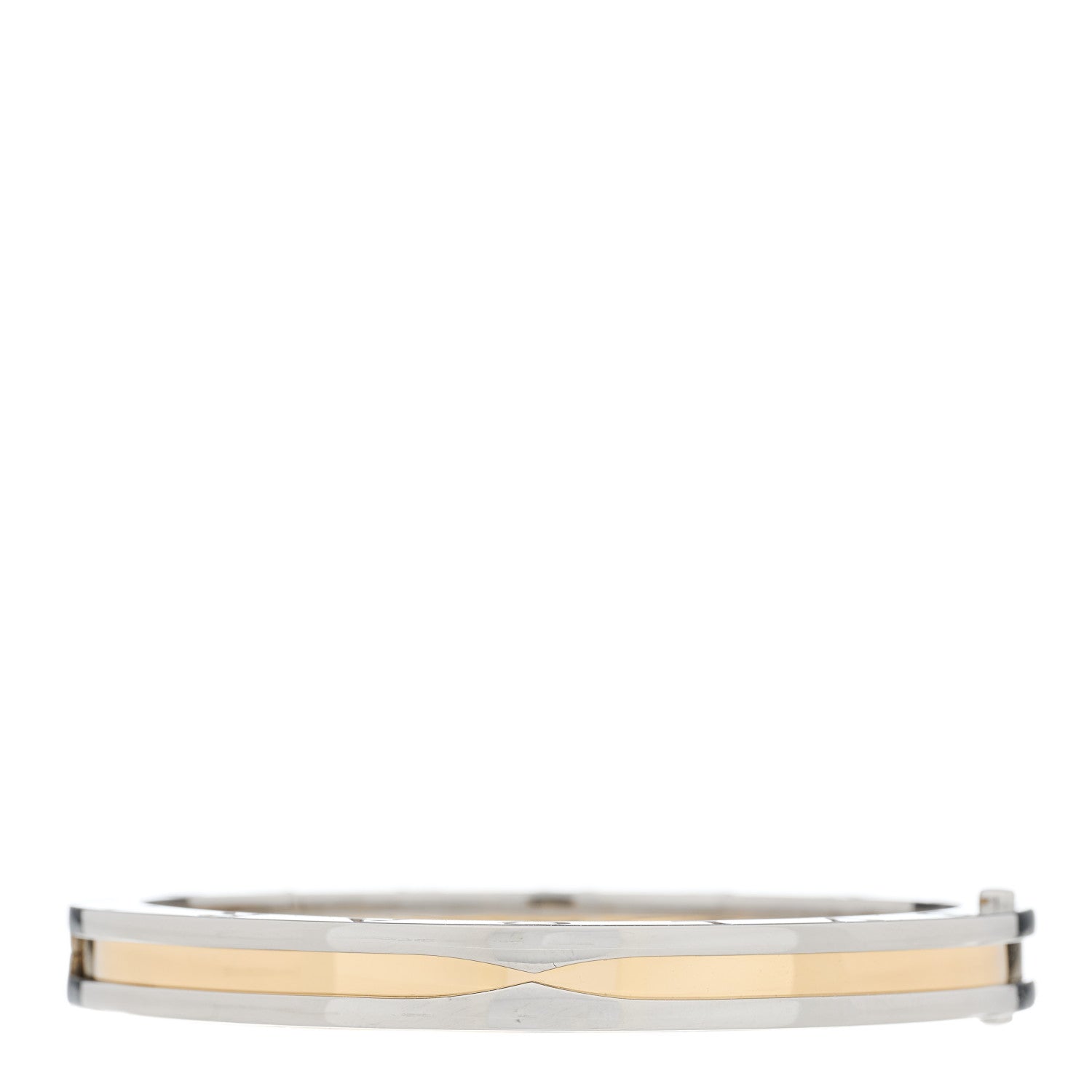 Bulgari 18K Yellow Gold Stainless Steel B.Zero1 Bangle Bracelet M 1 of 5