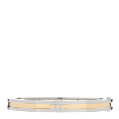 Bulgari 18K Yellow Gold Stainless Steel B.Zero1 Bangle Bracelet M 1 of 5