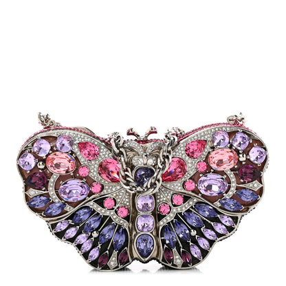 Judith Leiber Crystal Butterfly Celestrina Minaudiere Clutch Plum 1 of 13