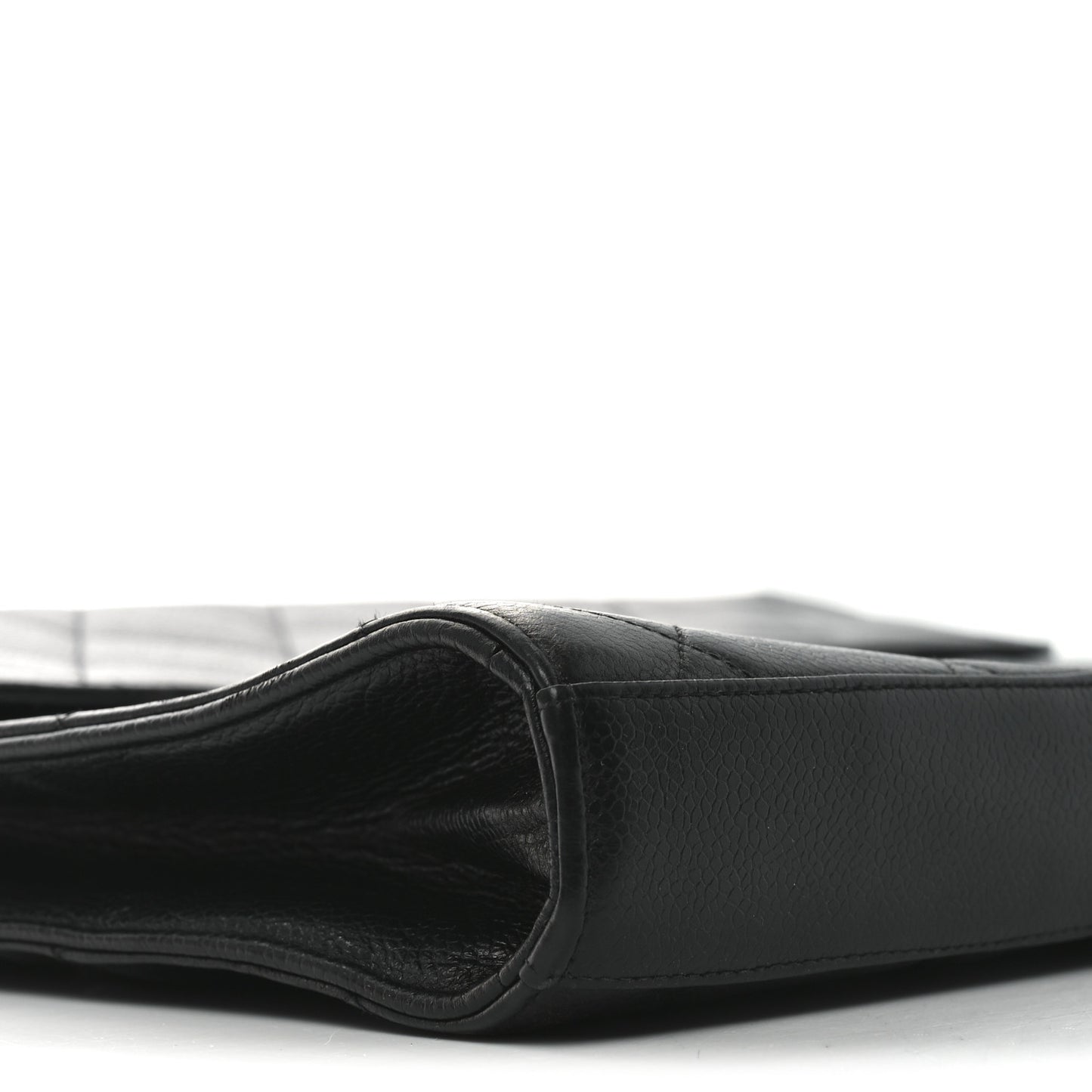 Caviar Quilted Briefcase Laptop Bag Black