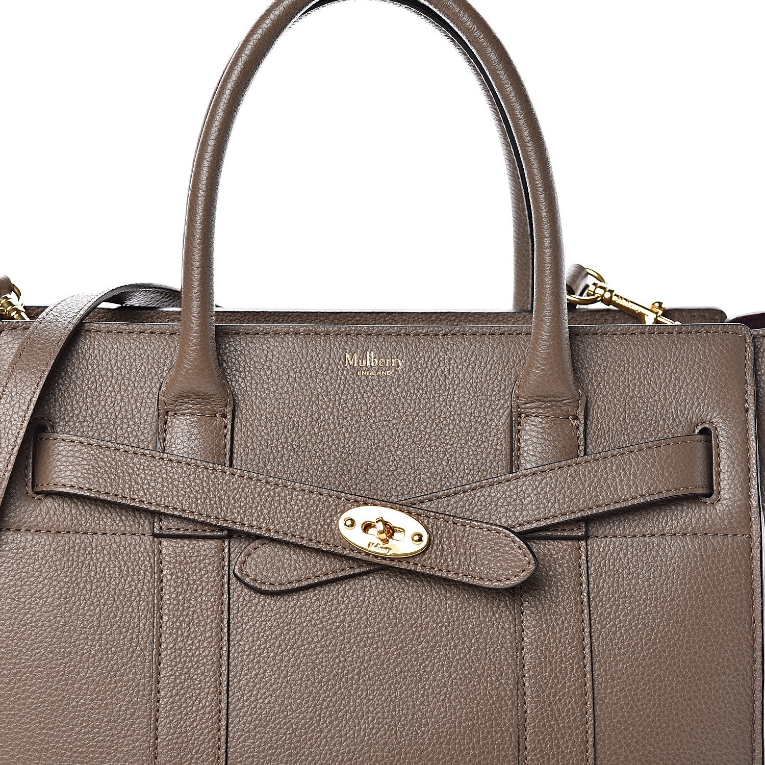 Mulberry Classic Grain Small Bayswater Zip Tote Clay 9 of 9