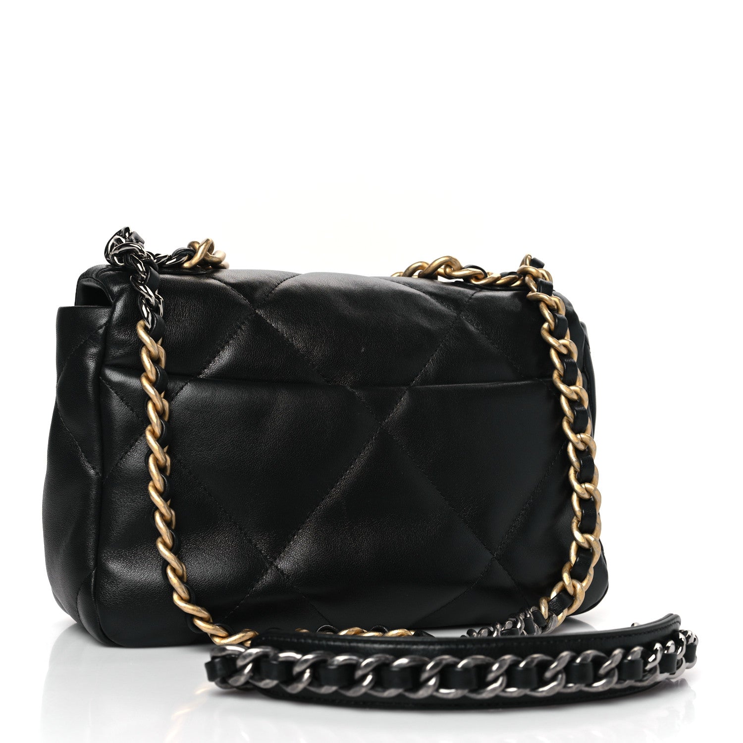 Chanel Lambskin Quilted Medium Chanel 19 Flap Black 3 of 9