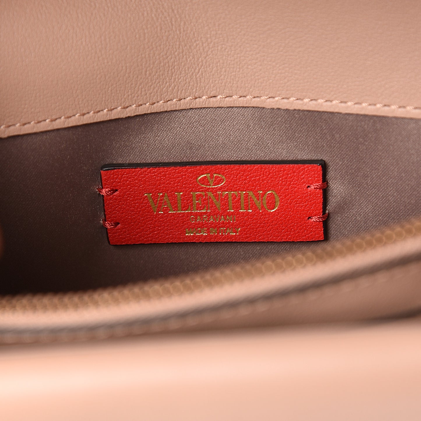 Smooth Calfskin Mini VRing Crossbody Bag Rose Cannelle
