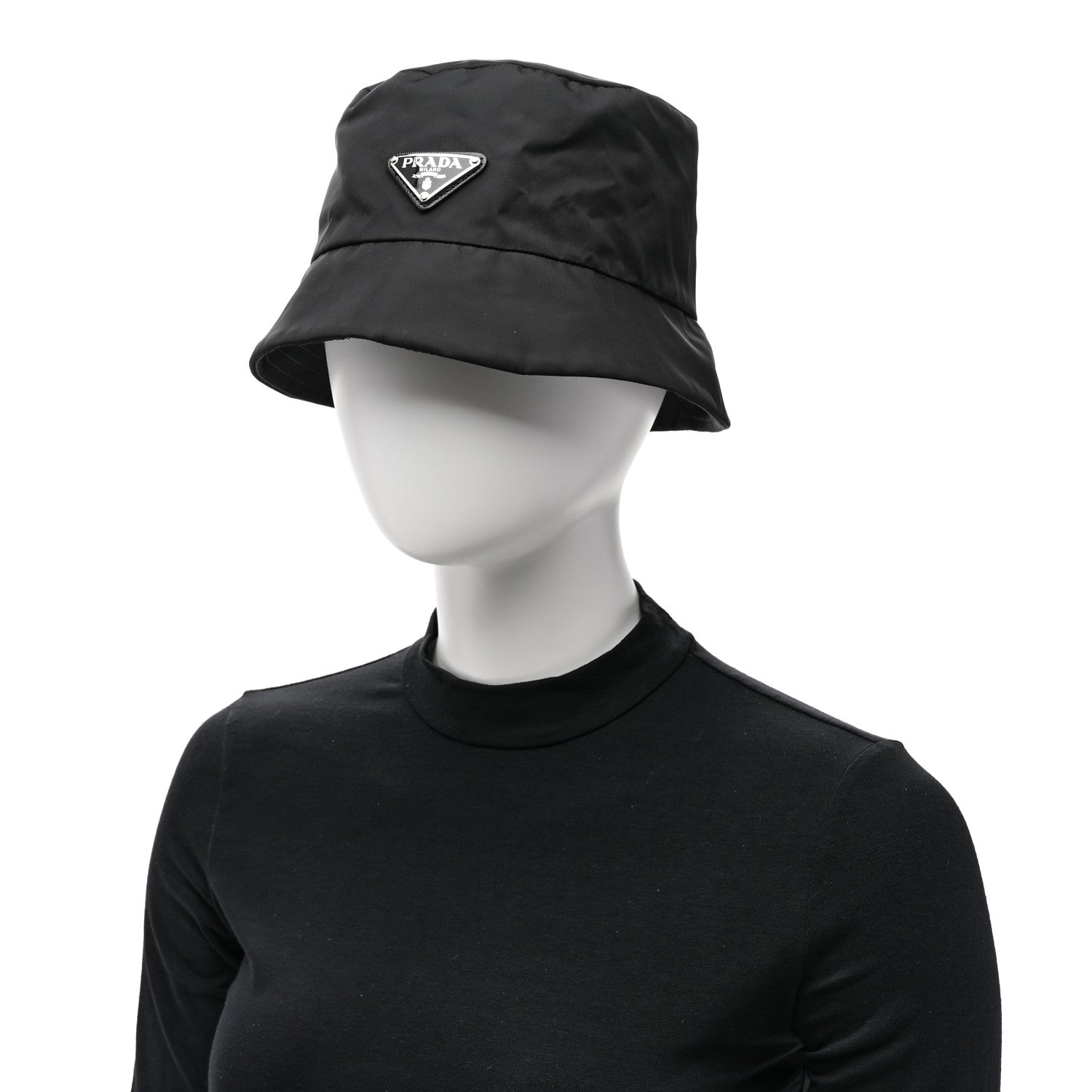 Prada X ADIDAS Re-Nylon Triangle Bucket Hat L Black 2 of 9