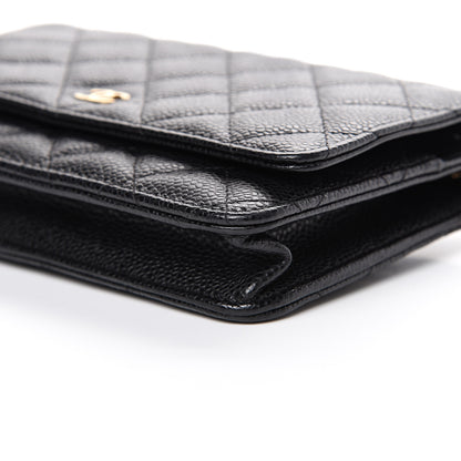 Chanel Caviar Quilted Wallet On Chain WOC Black 10 of 11