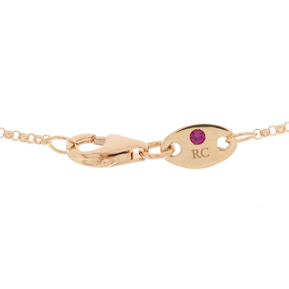 Roberto Coin 18K Rose Gold Diamond Ruby Venetian Princess Pendant Necklace 4 of 5