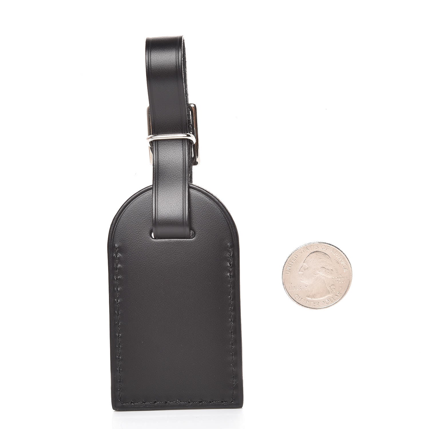 Louis Vuitton Calfskin Luggage Tag Black 2 of 4