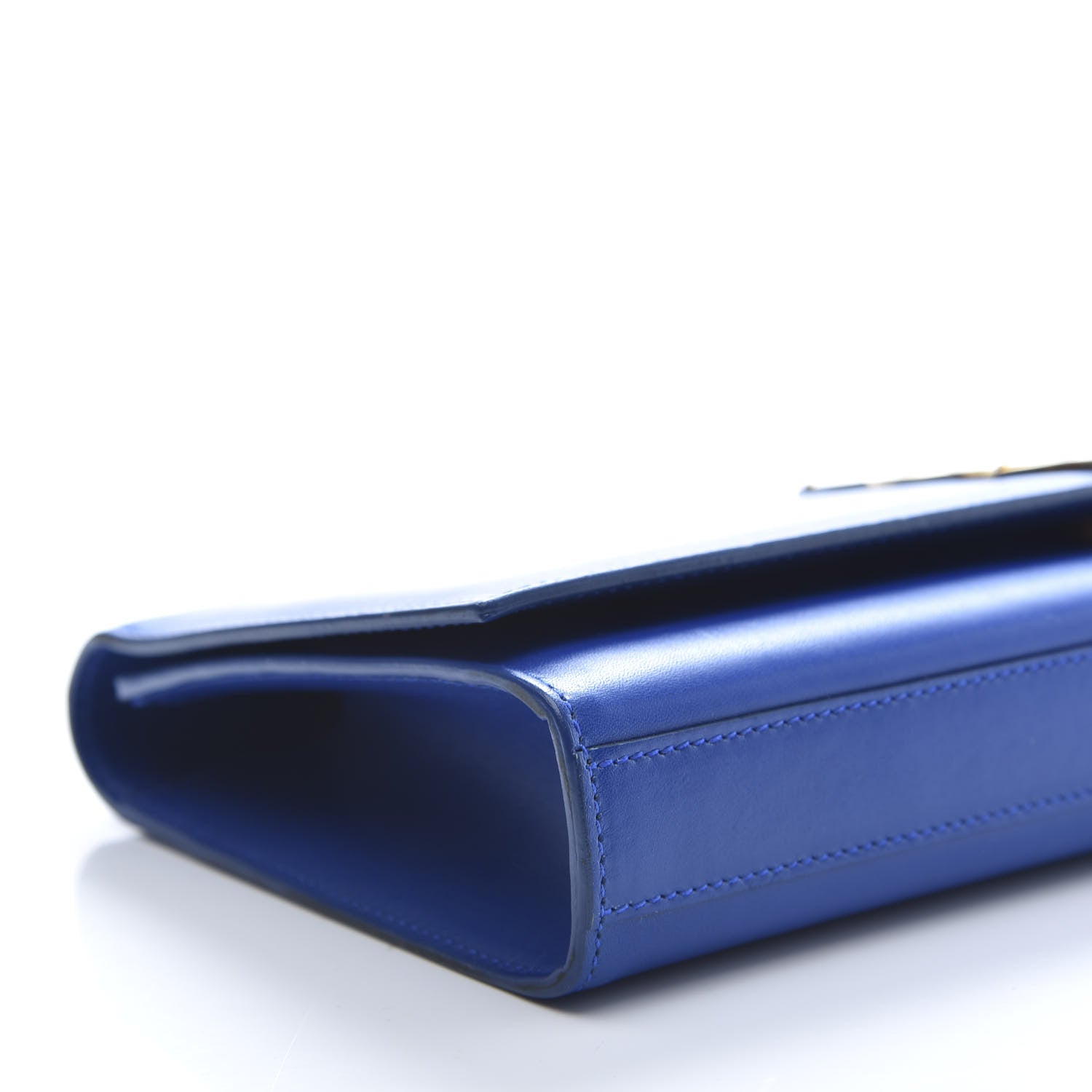Saint Laurent Calfskin Classic Monogram Cassandre Clutch Royal Blue 6 of 10