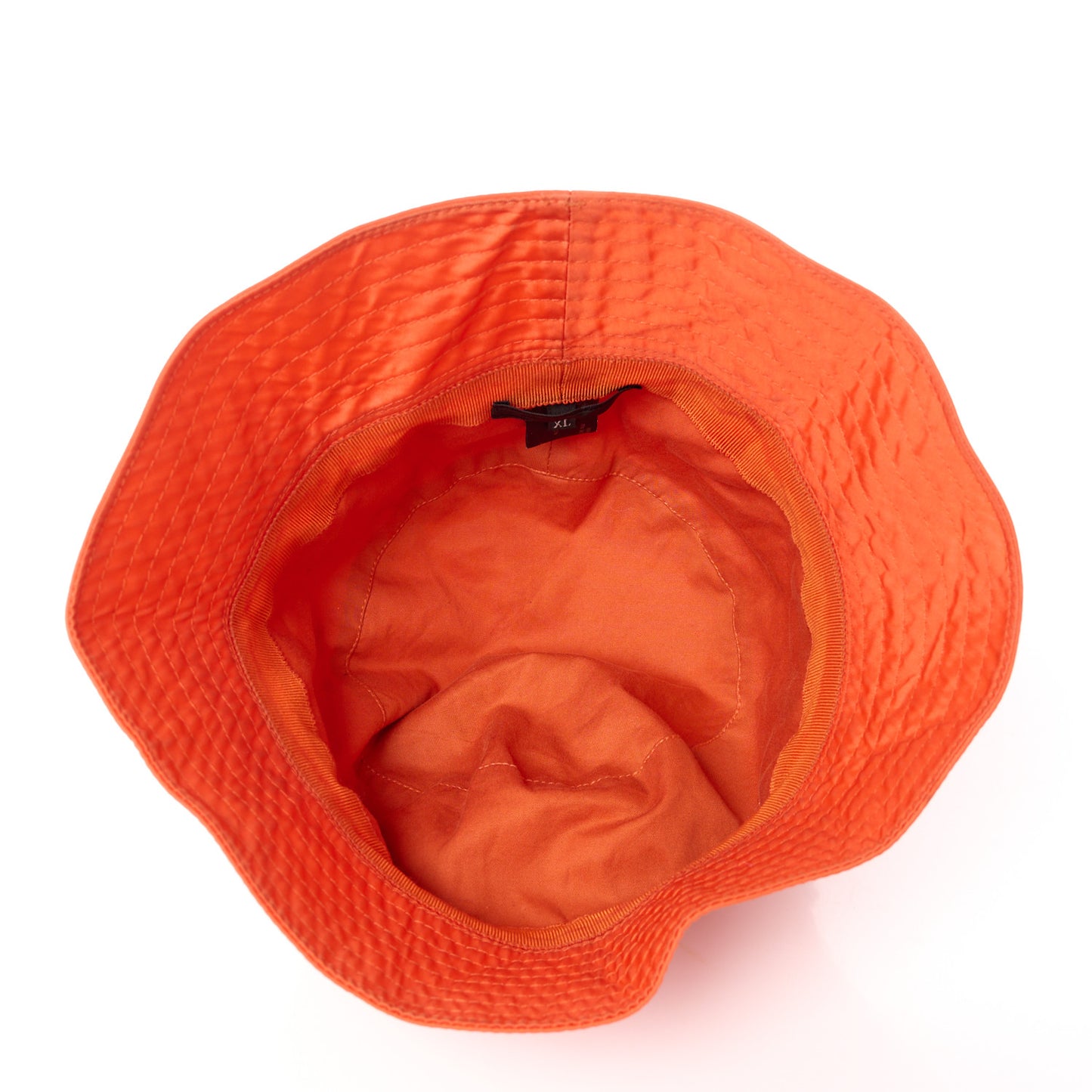 Re-Nylon Metal Triangle Logo Womens Bucket Hat XL Orange