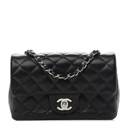 Chanel Lambskin Quilted Mini Rectangular Flap Black 1 of 10