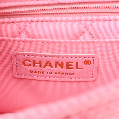 Chanel Raffia Small Dolce Raffia Flap Bag Pink 6 of 10