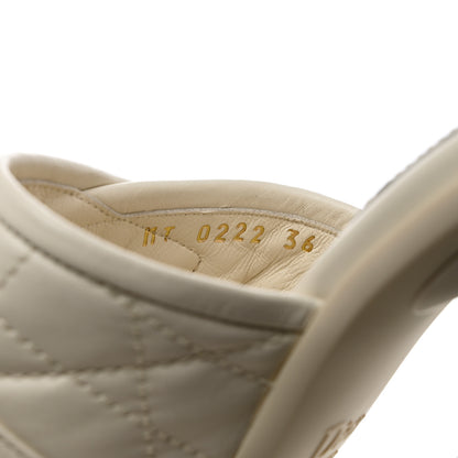 Christian Dior Calfskin Cannage Quilted Dio(r)evolution 80mm Slide Sandals 36 Off White 6 of 12