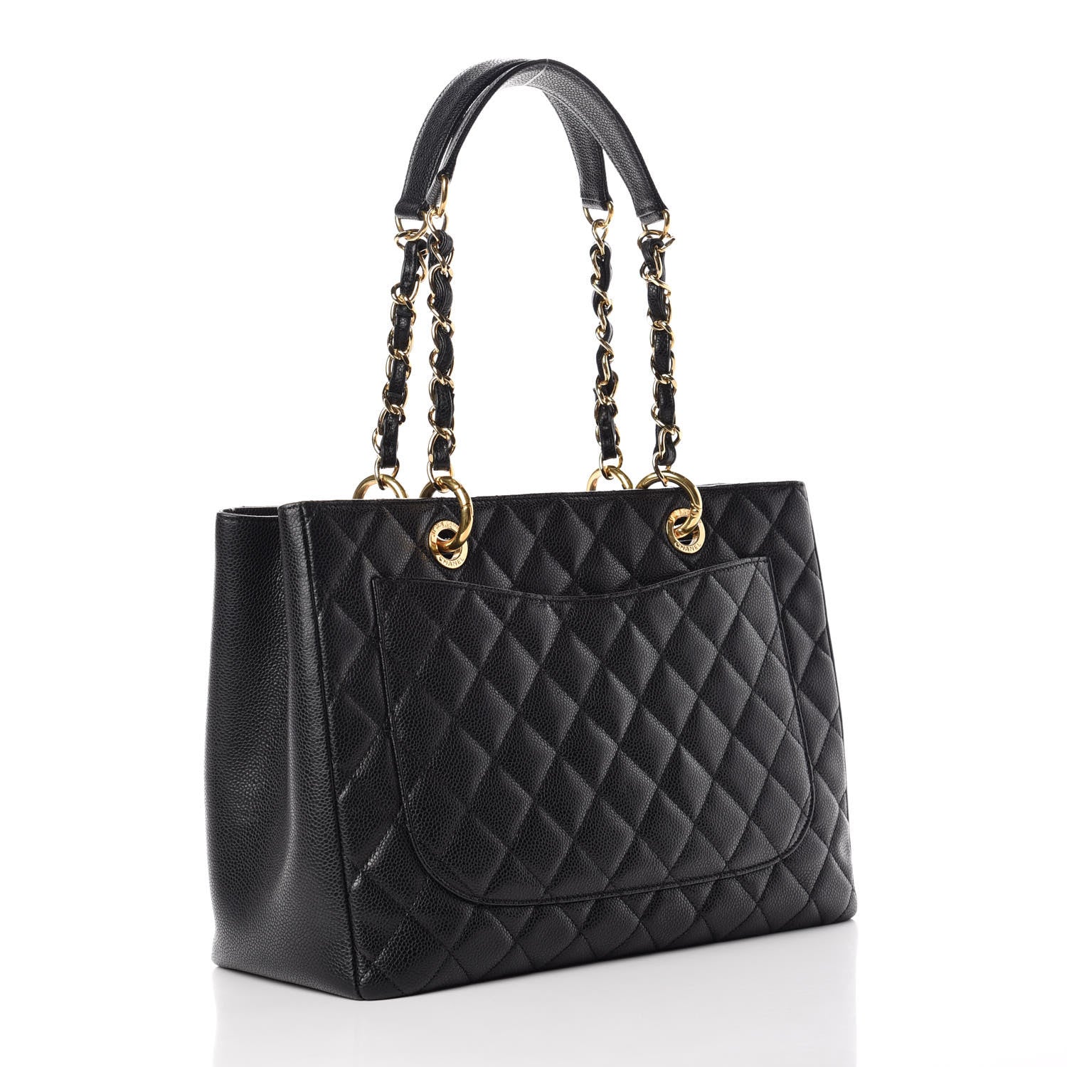 Chanel Caviar Quilted Grand Shopping Tote GST Black 3 of 11