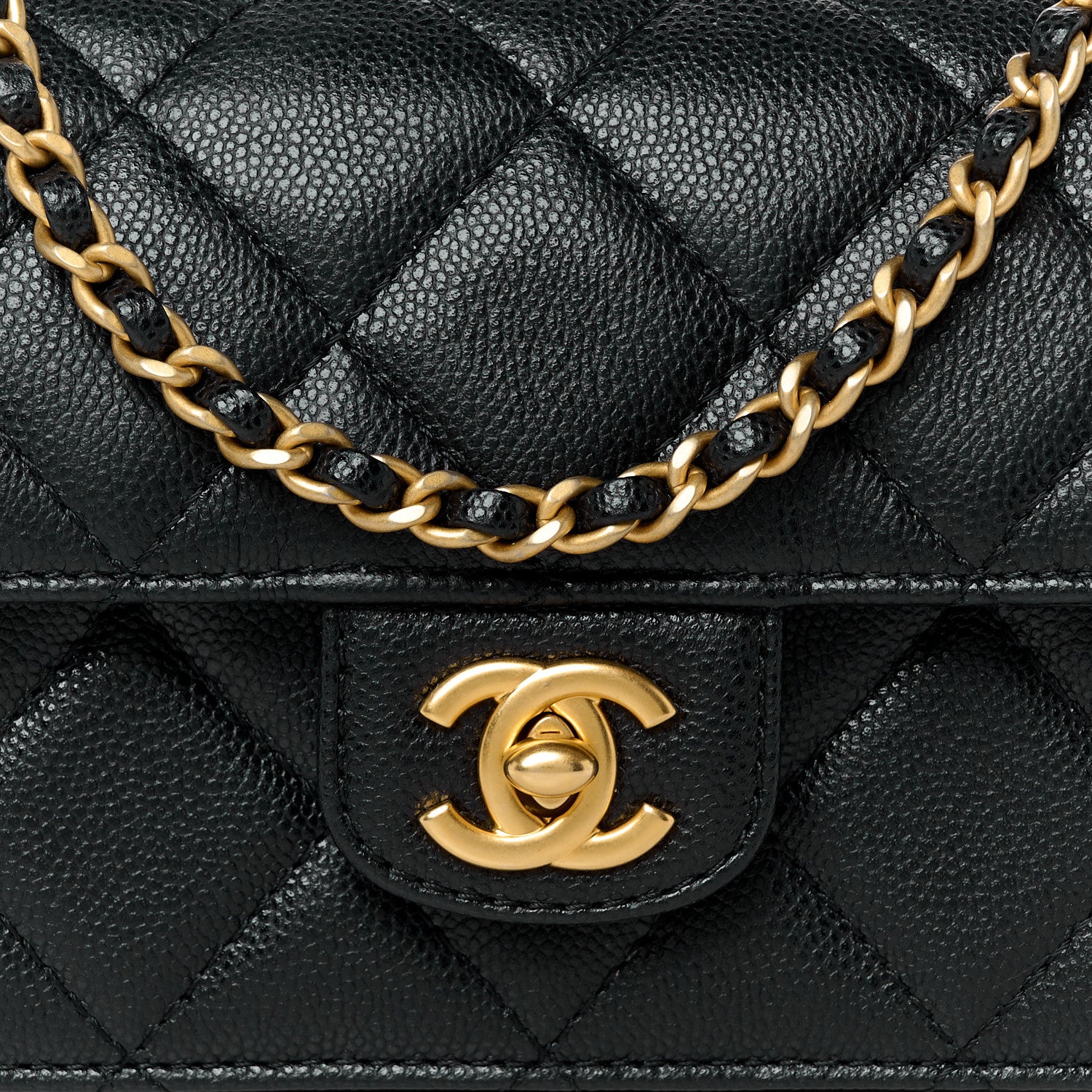 Chanel Caviar Quilted Mini Top Handle Flap Black 9 of 12