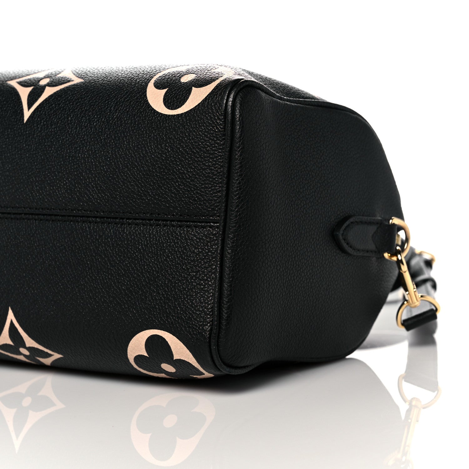 Louis Vuitton Empreinte Monogram Giant Speedy Bandouliere 25 Black Beige 8 of 9