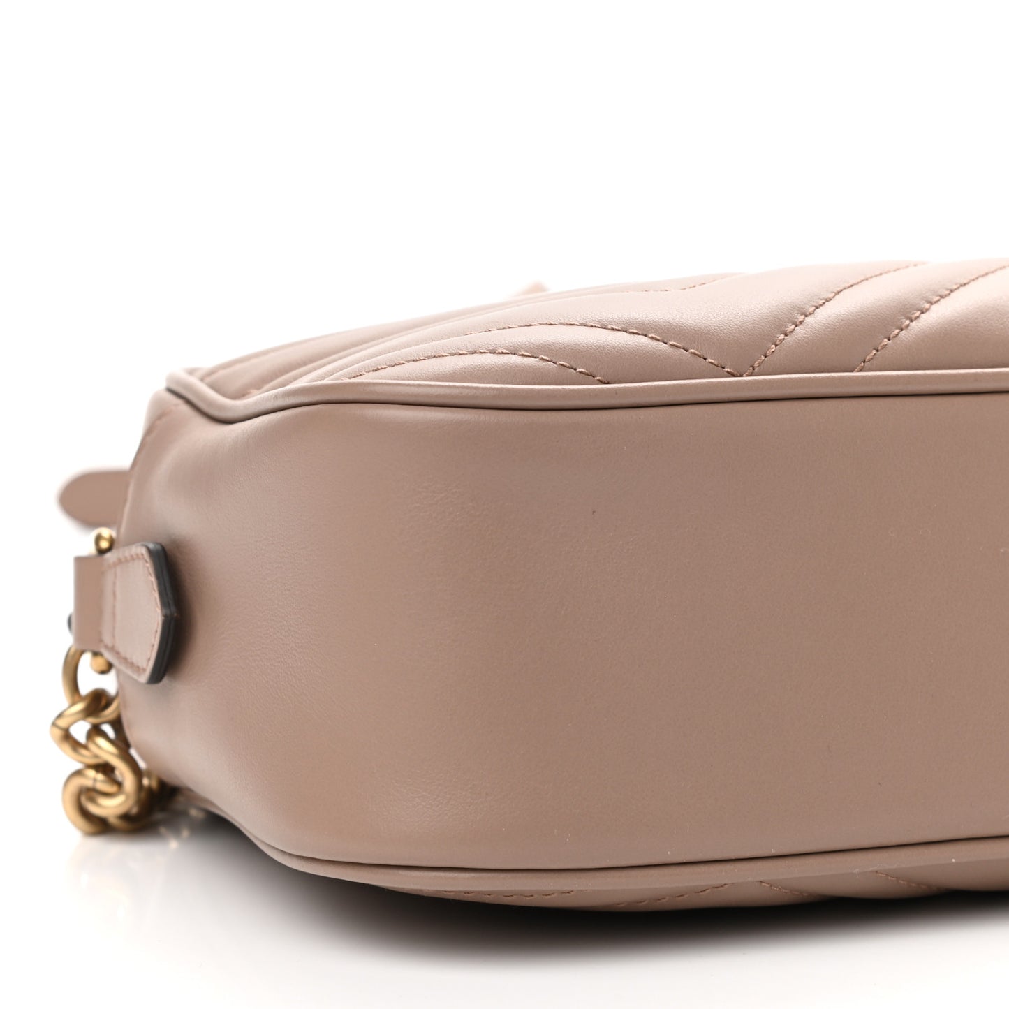 Calfskin Matelasse Small GG Marmont Chain Shoulder Bag Porcelain Rose
