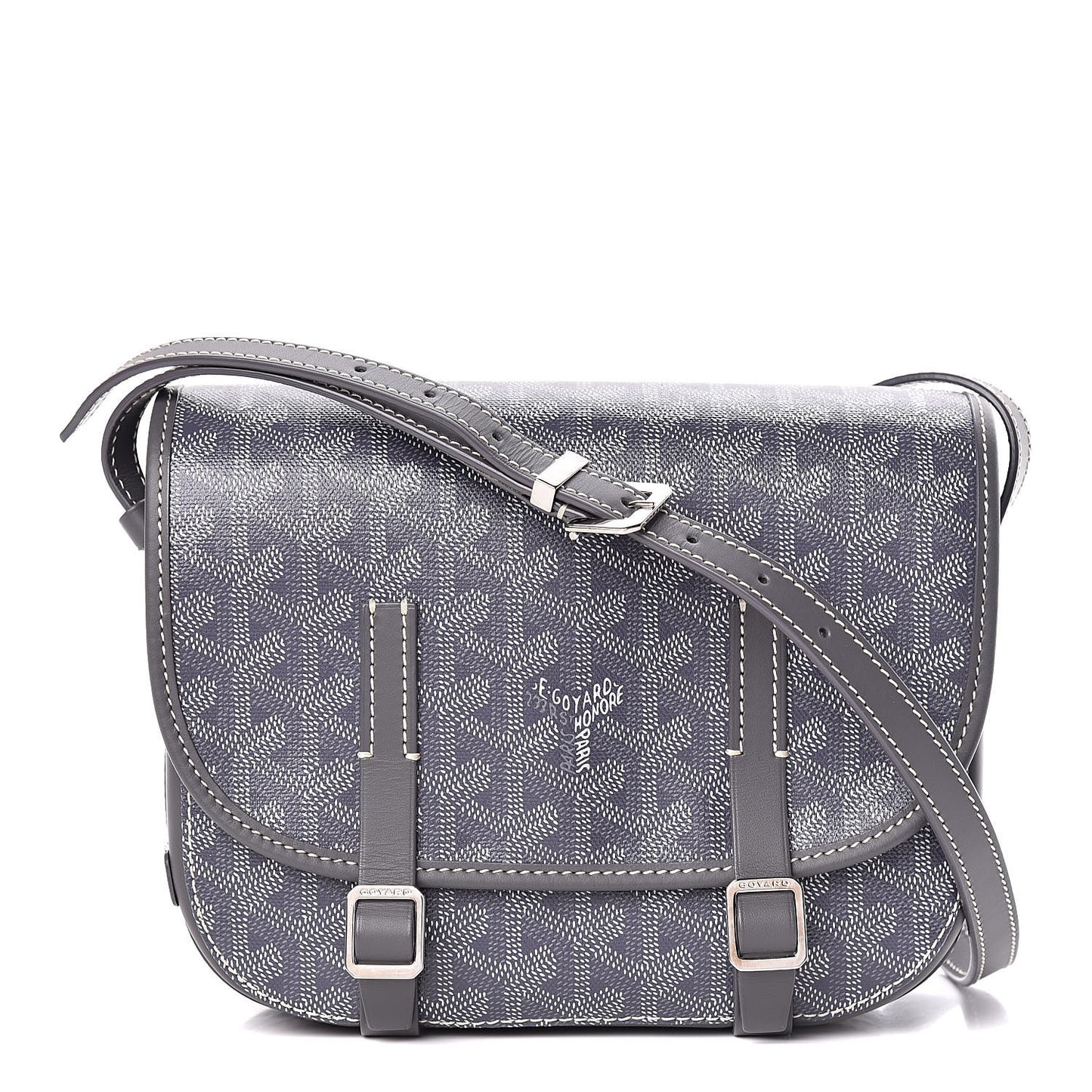 Goyardine Belvedere PM Messenger Bag Grey