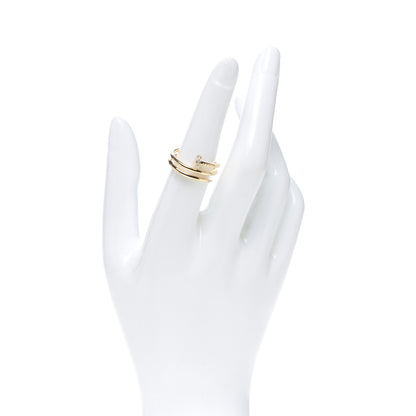 Cartier 18K Yellow Gold Diamond Double Juste Un Clou Ring 54 6.75 2 of 5