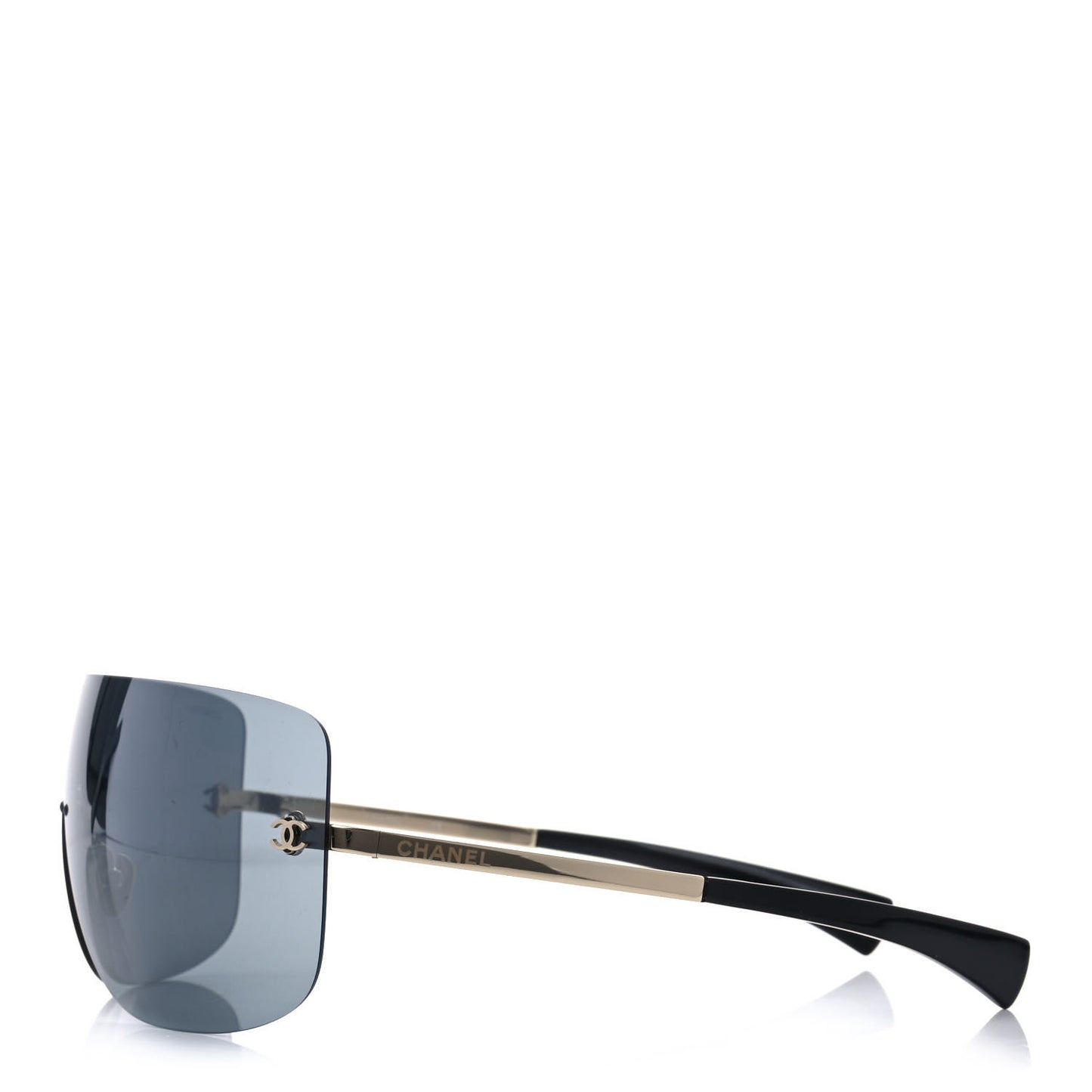 Frameless Shield Sunglasses Black