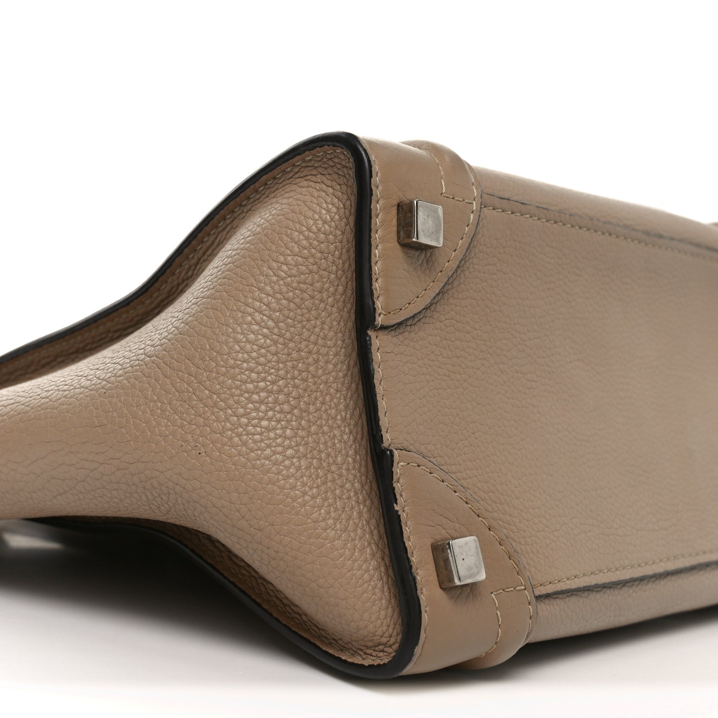 Drummed Calfskin Micro Luggage Dune