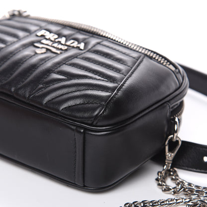 Prada Soft Calfskin Impunture Diagramme Belt Bag Black 9 of 9