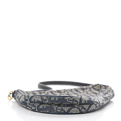 Christian Dior Monogram Mini Saddle Pochette Navy 4 of 12