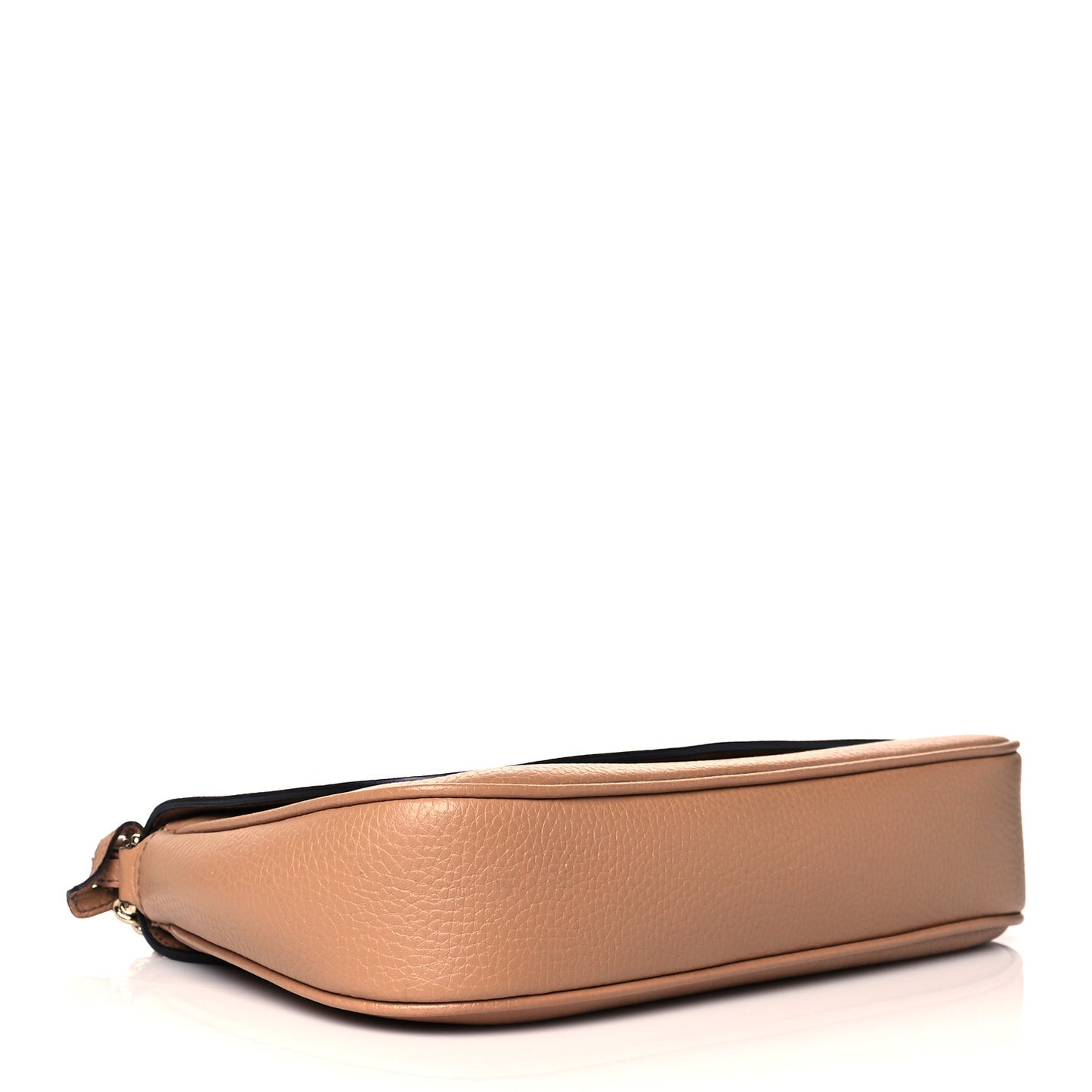 Pebbled Calfskin Medium Soho Flap Crossbody Camelia