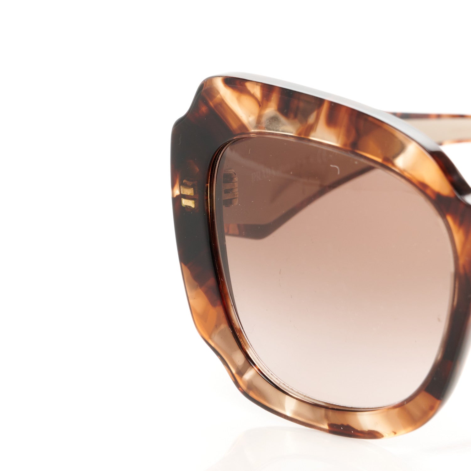 Prada Acetate Square Sunglasses SPR 16Y Havana Beige 7 of 7