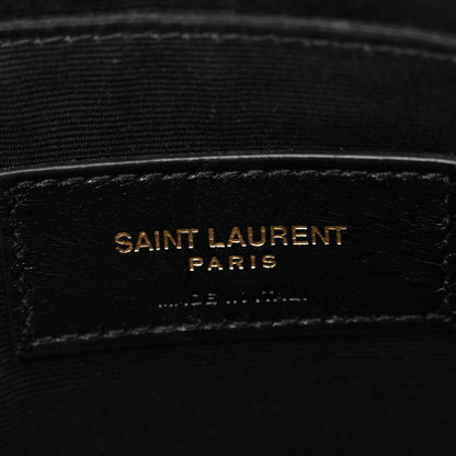 Saint Laurent Calfskin Matelasse Chevron Monogram A5 Wristlet Bandana Red 6 of 13