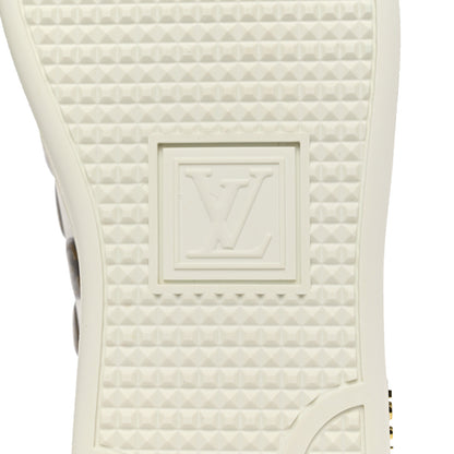 Louis Vuitton Calfskin Monogram Damier Tressage Frontrow Sneakers 37 White 8 of 9