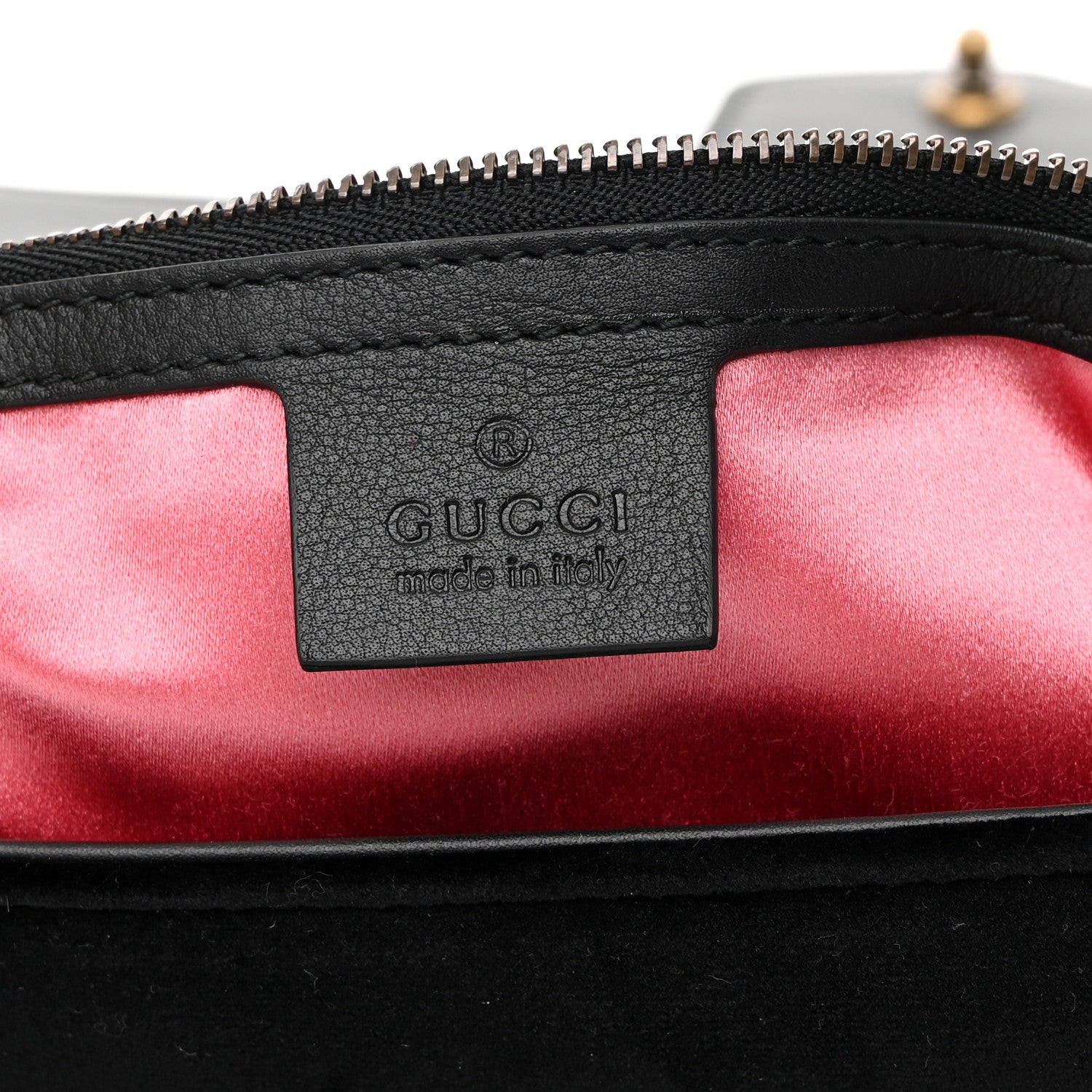 Gucci Velvet Matelasse Loved Embroidered Medium GG Marmont Shoulder Bag Black 6 of 10