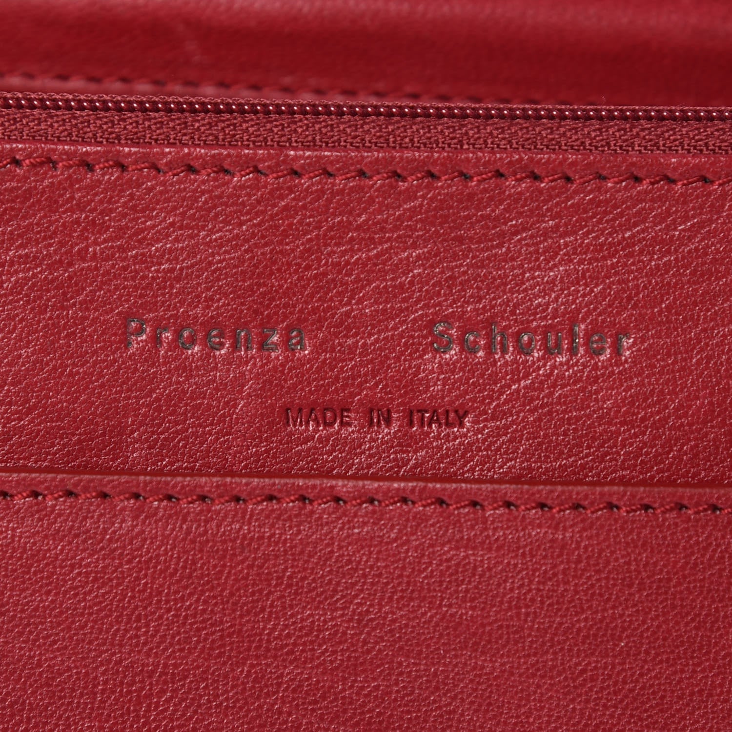 Proenza Schouler Lambskin PS1 Large Chain Wallet Red 6 of 9