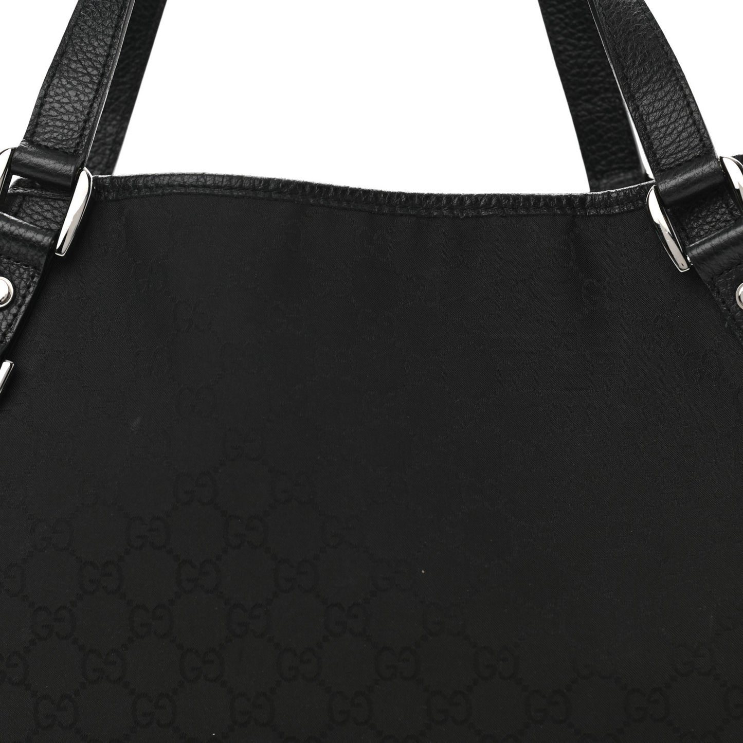 Nylon Monogram Medium Abbey Shoulder Bag Black