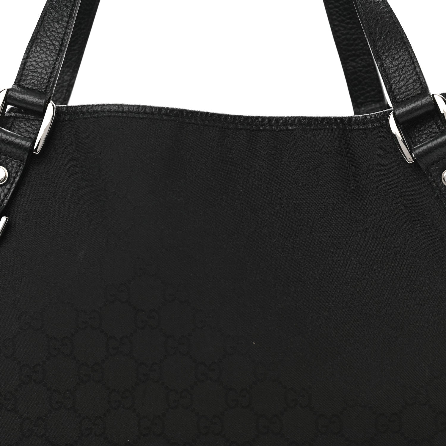 Gucci Nylon Monogram Medium Abbey Shoulder Bag Black 7 of 9