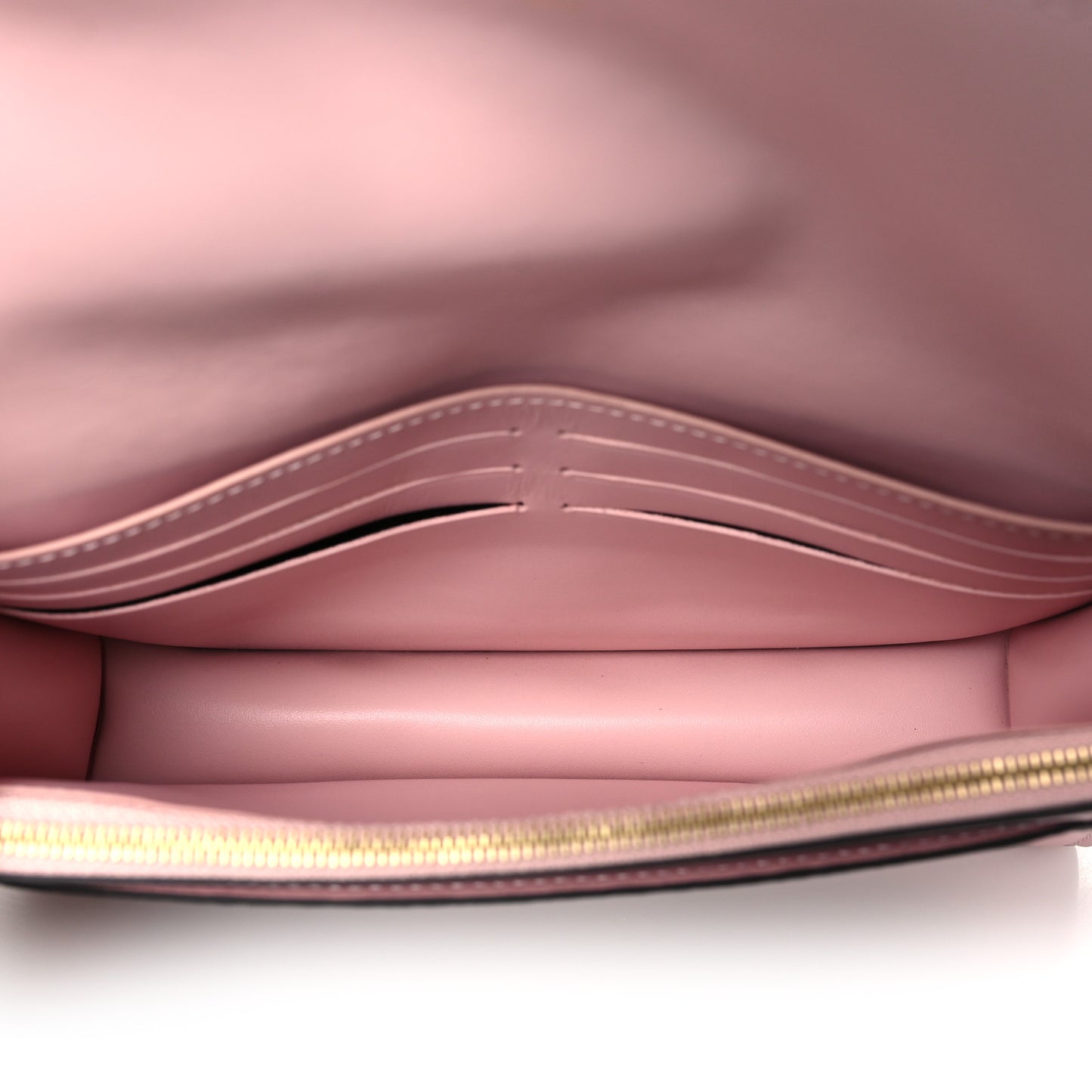 Monogram Flore Chain Wallet Rose Ballerine