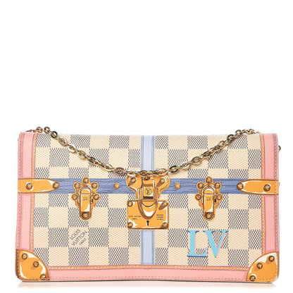 Louis Vuitton Damier Azur Summer Trunks Pochette Weekend 1 of 7
