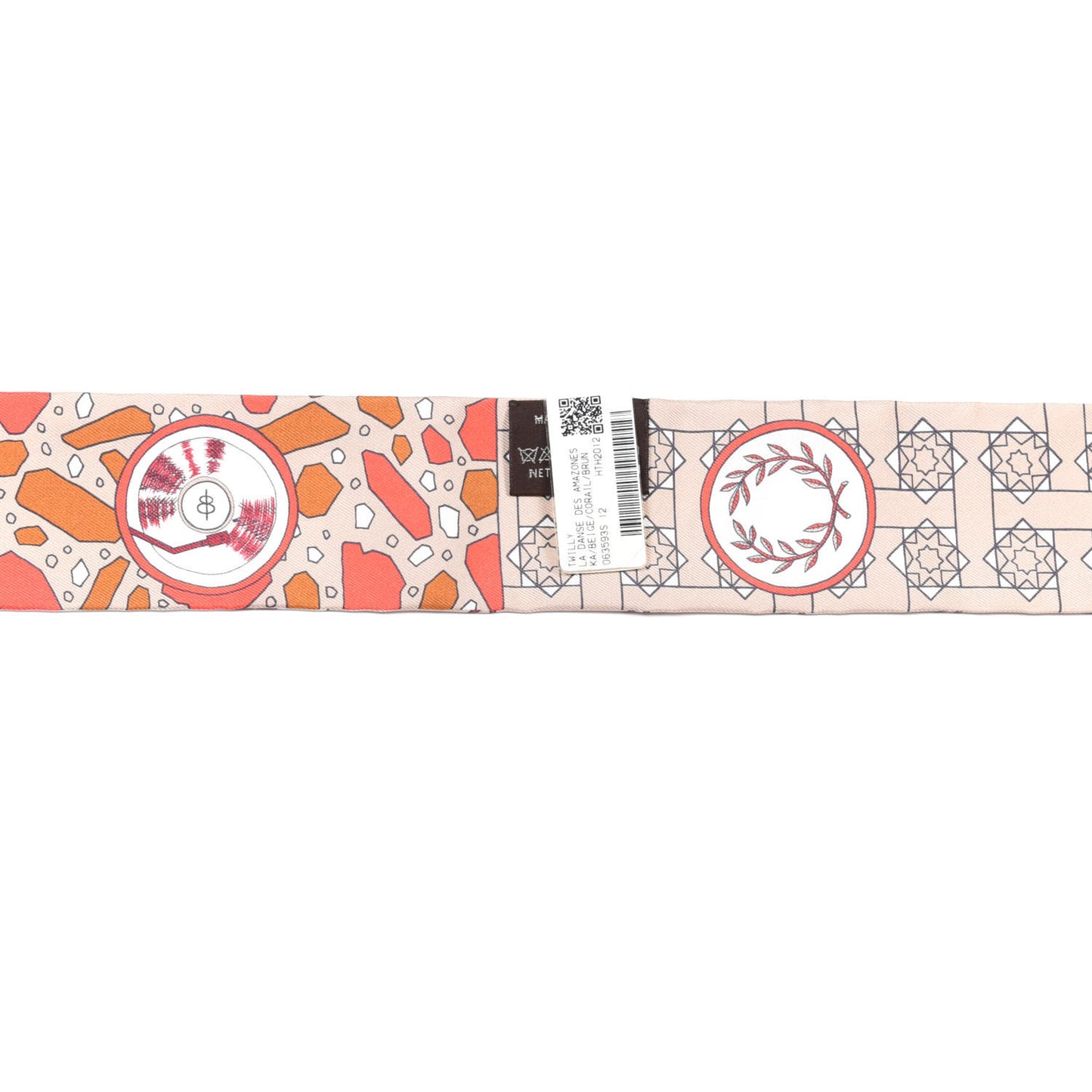 Silk La Danse Des Amazones Twilly Beige Corail Brun